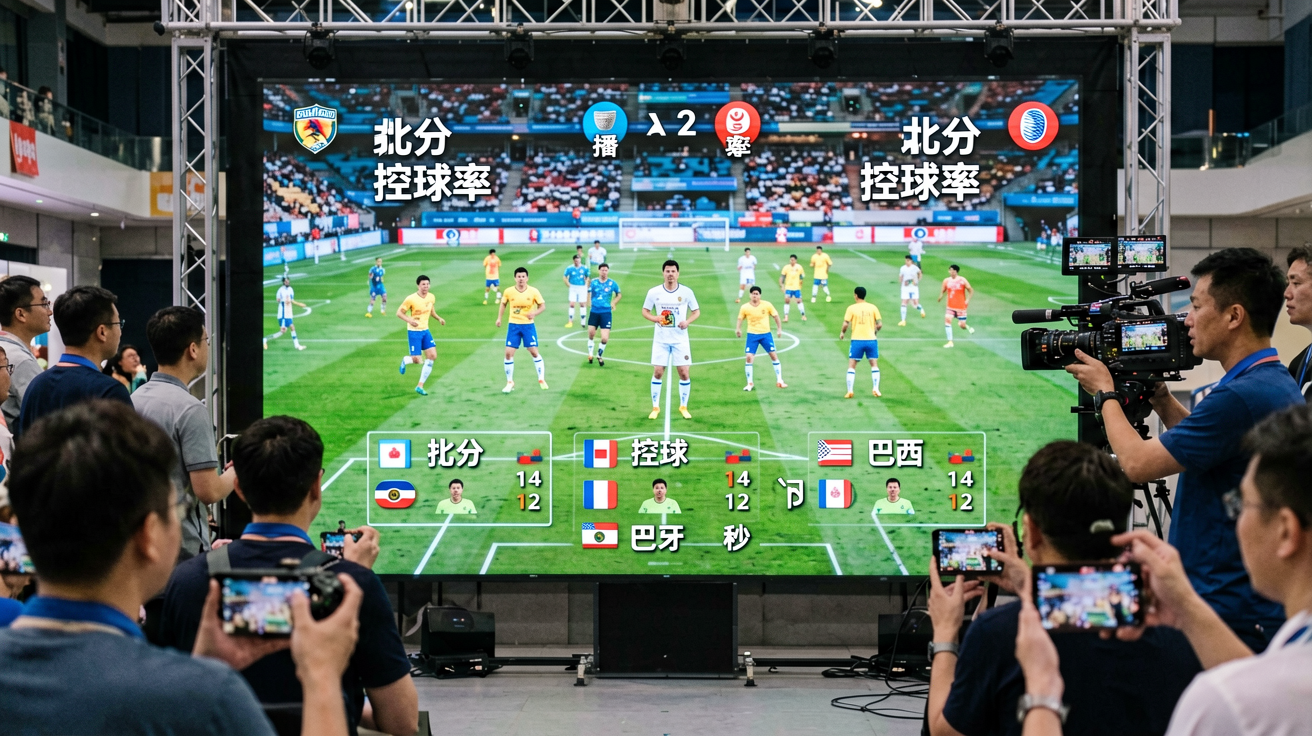 2026世界杯官网导航直播画面、比分弹窗、控球率图表等场景展示